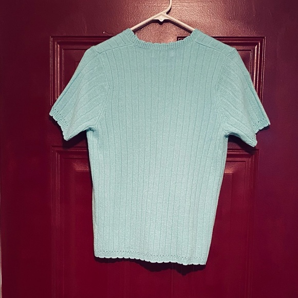 White Stag Women’s Acrylic Short Sleeve Sweater Size Medium 8/10 - Picture 4 of 8